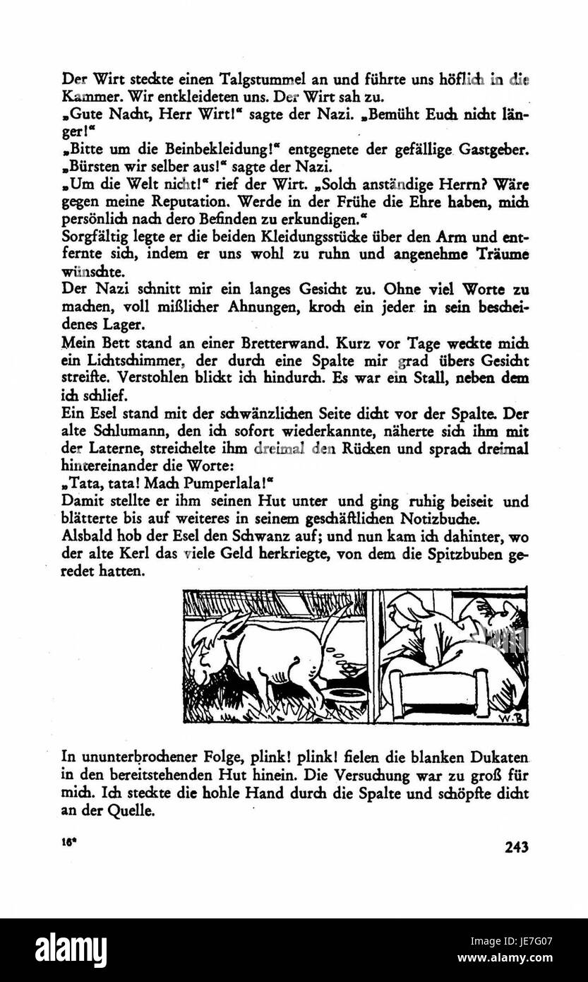 Dies ist eine Seite aus dem vierten Band der „Busch Werke“, die die vielfältigen literarischen Werke Wilhelm Buschs weiter erforscht. Die Sammlung trägt zum Verständnis seiner einzigartigen Beiträge zur deutschen Literatur bei. Stockfoto
