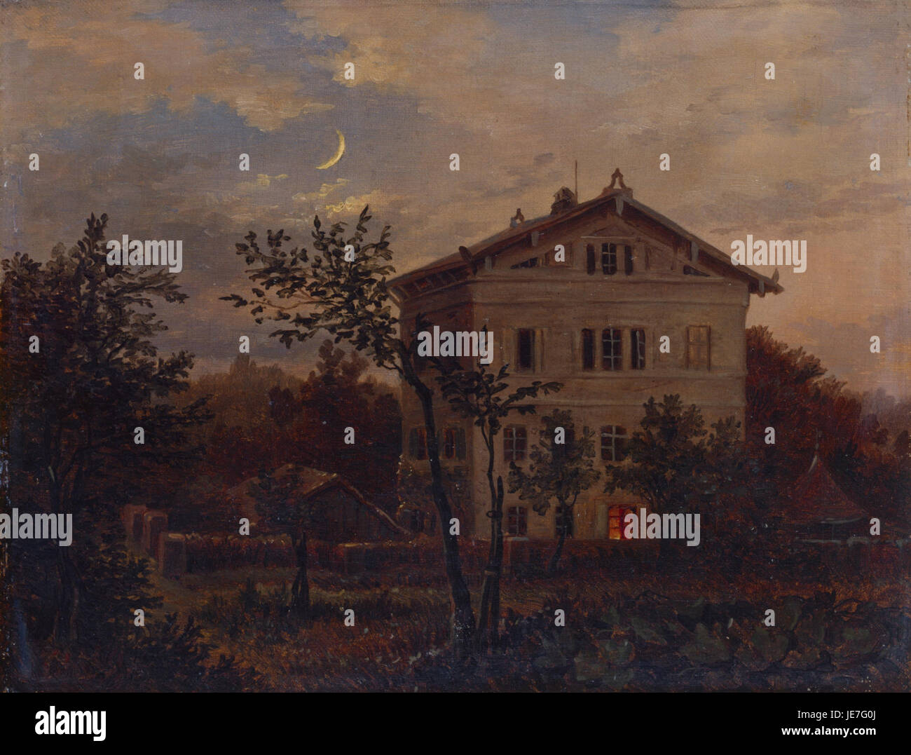 Das Haus Carus in Pillnitz ist ein historisches Gebäude in Verbindung mit dem deutschen Maler und Arzt Carl Gustav Carus. Das Haus erinnert an seine Beiträge zur Kunst und Medizin. Stockfoto