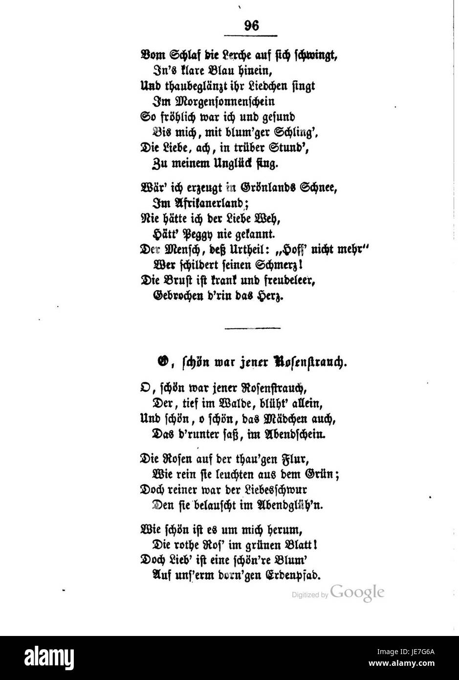 Ein Auszug aus „Lieder und Balladen“ von Robert Burns, in dem seine gefeierten Werke in der schottischen Literatur gezeigt werden, wobei volkstümliche Themen mit persönlichem Ausdruck kombiniert werden. Stockfoto