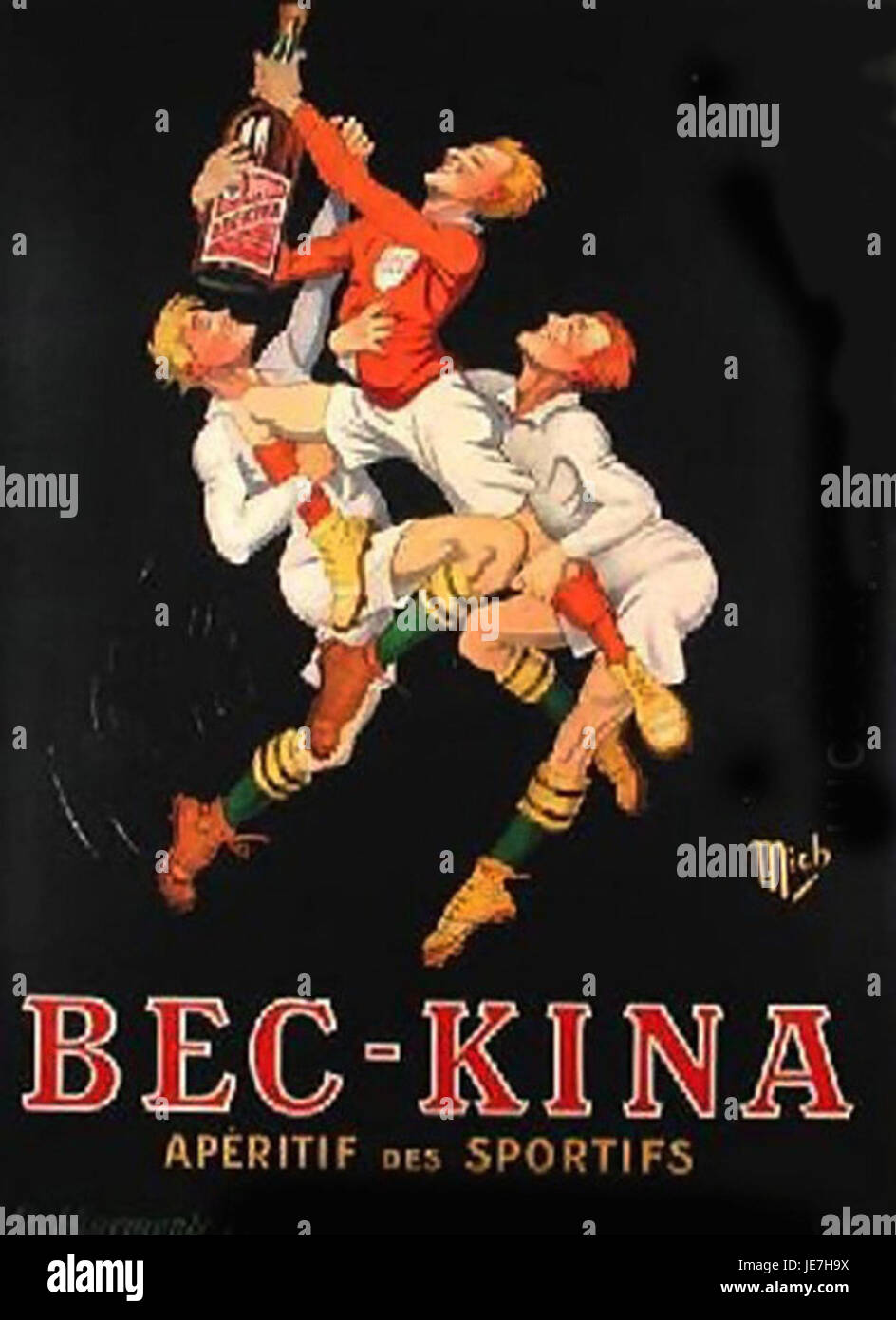BEC-Kina, ein französischer Aperitif aus dem Jahr 1910, ist bekannt für sein ausgeprägtes Geschmacksprofil. Das Getränk wird oft vor den Mahlzeiten genossen und bietet eine einzigartige Kombination aus pflanzlichen und pflanzlichen Zutaten, die die französische Aperitif-Tradition widerspiegeln. Stockfoto