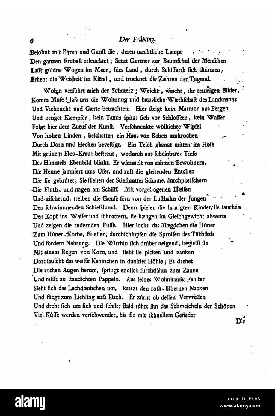 Ein historisches Bild im Zusammenhang mit dem Frühling von Kleist, das eine Frühlingsszene darstellt. Das Werk erfasst wahrscheinlich Themen der Erneuerung und Natur während der Frühlingszeit, wie es der deutsche Dramatiker und Dichter Heinrich von Kleist erforschte. Stockfoto