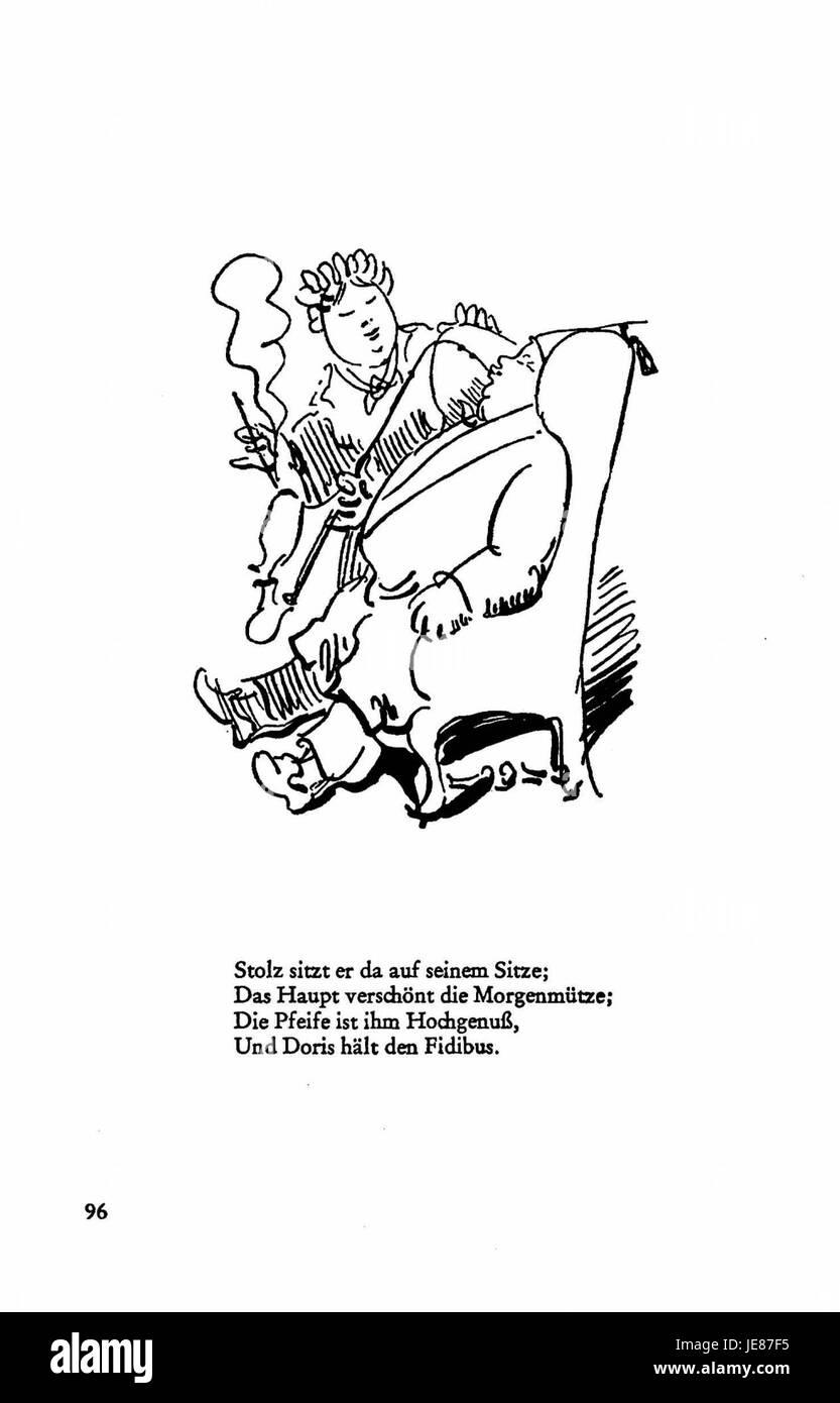 Busch Werke v3 S. 09 bezieht sich auf einen Band in einer Reihe, der die Werke Buschs dokumentiert und verschiedene Aspekte der Kunst, Literatur und historischen Figuren abdeckt. Stockfoto