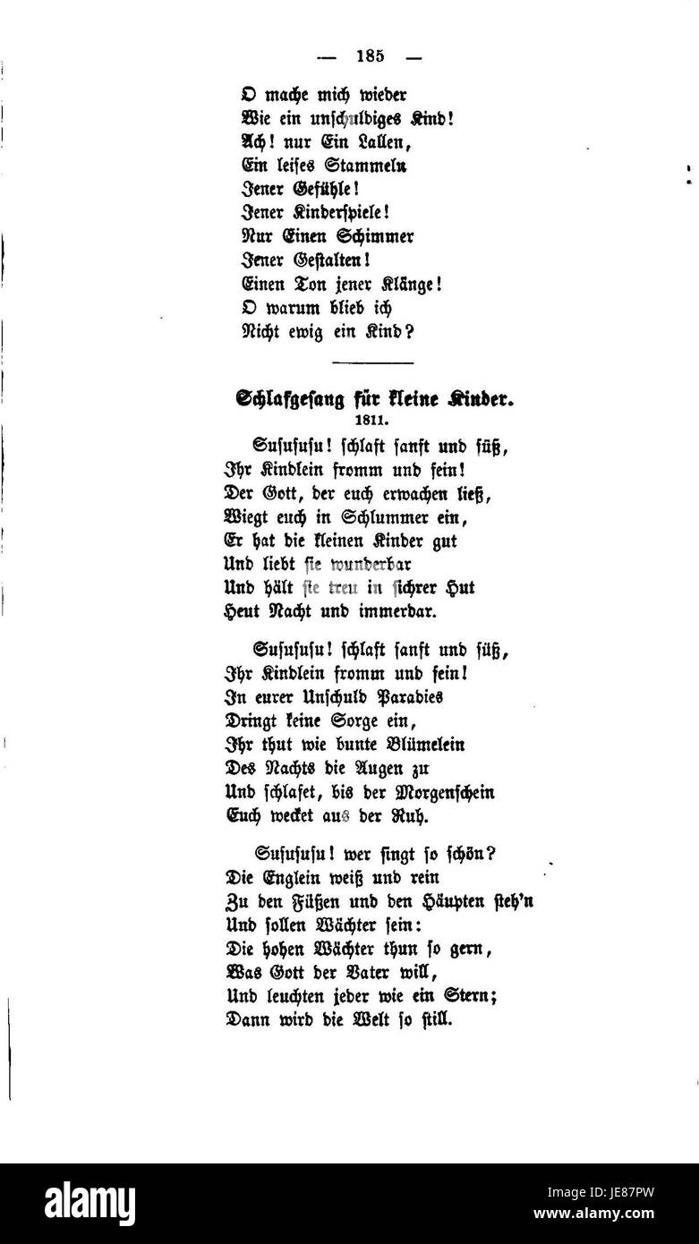 Gedichte von Arndt, veröffentlicht 1860, ist eine Sammlung von Gedichten, die die deutsche Romantik widerspiegeln. Das Werk beschäftigt sich mit Themen wie Nationalismus, Liebe und Natur und zeigt die emotionale Tiefe der Ära. Stockfoto