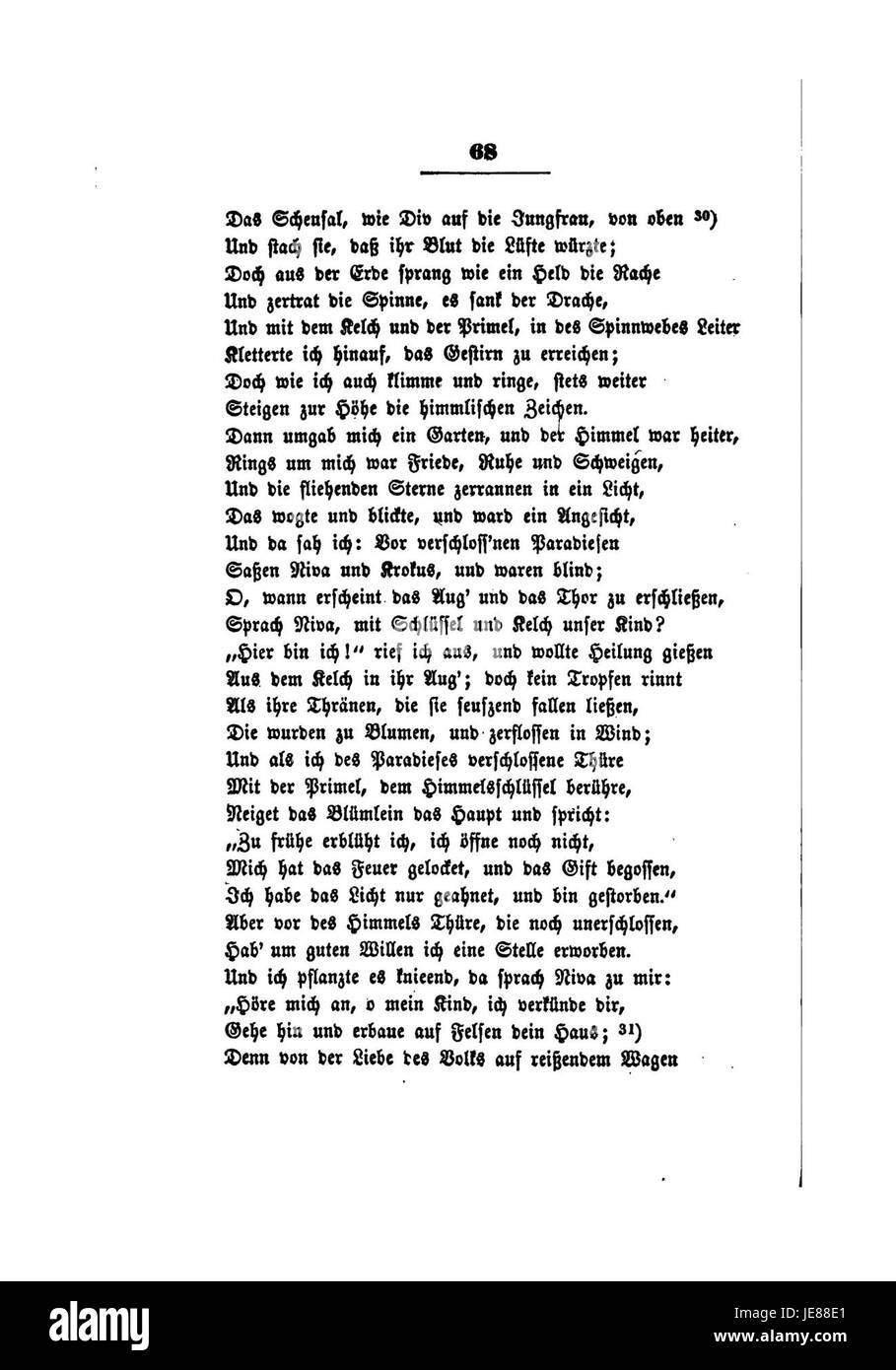 Clemens Brentanos Gesammelte Schriften VI 068 ist Teil der gesammelten Werke des deutschen Schriftstellers und Dichters und konzentriert sich auf seine literarischen Beiträge. Dieser Band ist ein wichtiger Teil von Brentanos literarischem Erbe und zeigt seinen Stil, seine Themen und seinen Einfluss in der deutschen Romantik. Stockfoto