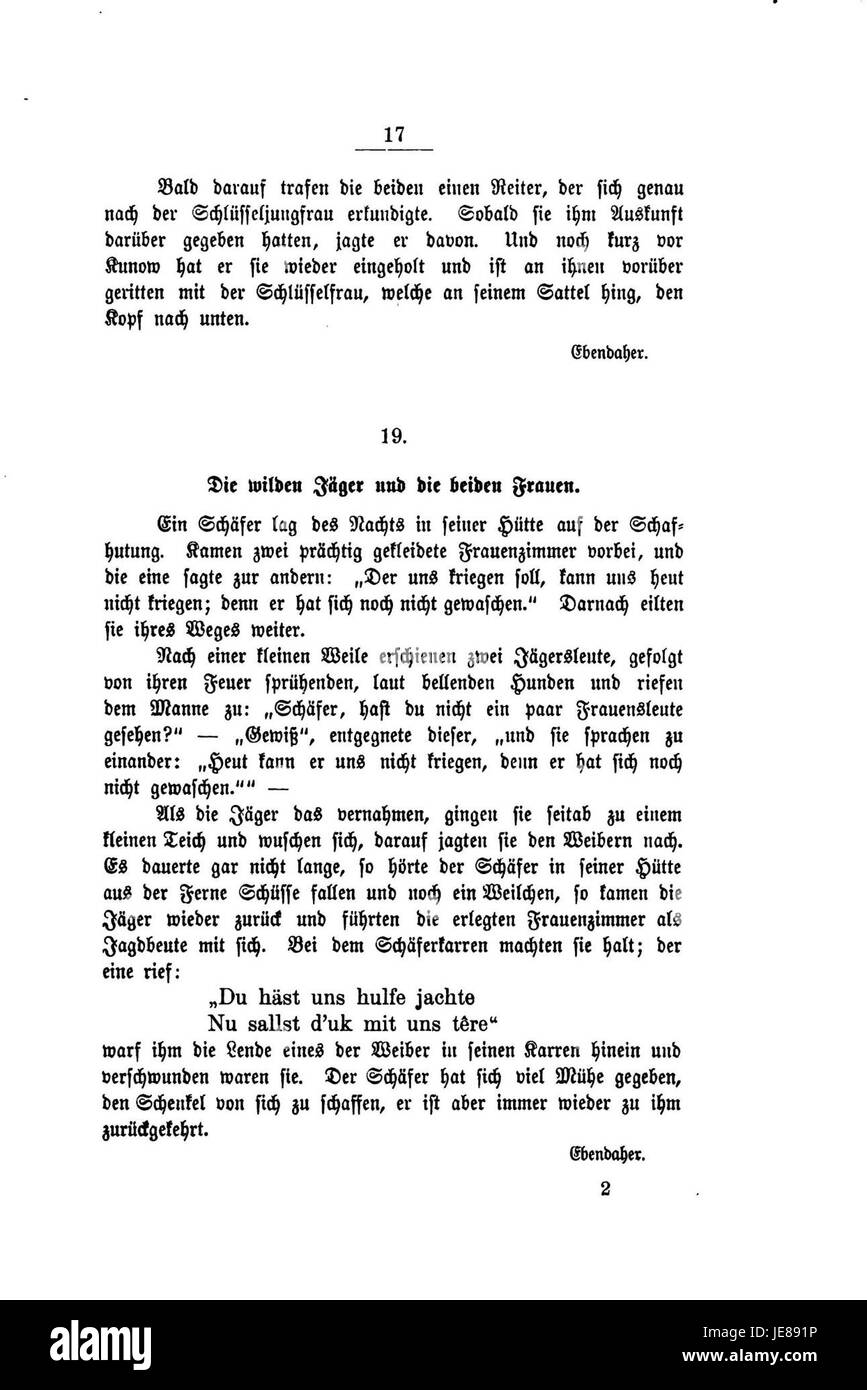 „De Jahn Volkssagen“ ist eine Sammlung deutscher Volksmärchen, die die Kultur und Traditionen der Region widerspiegeln. Diese Geschichten wurden zusammengestellt, um die mündliche Geschichte und Volkstraditionen der deutschsprachigen Völker zu bewahren und zu teilen. Stockfoto