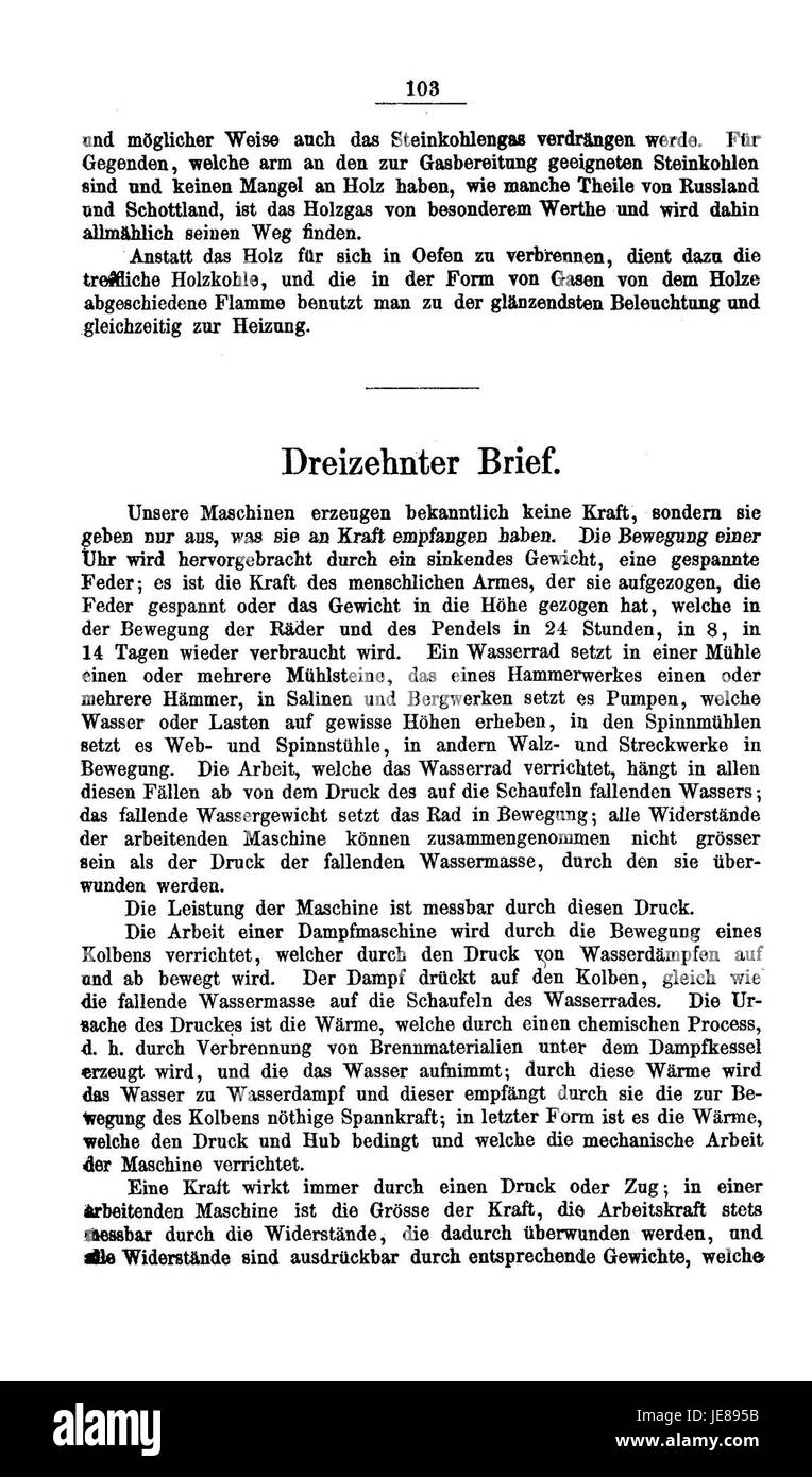 De chemische Briefe, geschrieben von Justus von Liebig, ist eine Reihe von Briefen, die die Grundlagen der organischen Chemie und ihre praktischen Anwendungen in Landwirtschaft und Industrie erforschen. Stockfoto