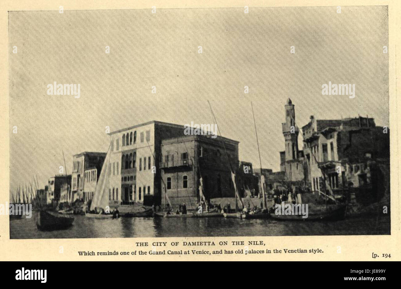 Damietta ist eine Stadt in Ägypten mit einer Breite von 31,4175 und einer Länge von 31.8144, mit einer Bevölkerung von etwa 76.800. Sie arbeitet mit der Eastern European Standard Time (EET). Stockfoto