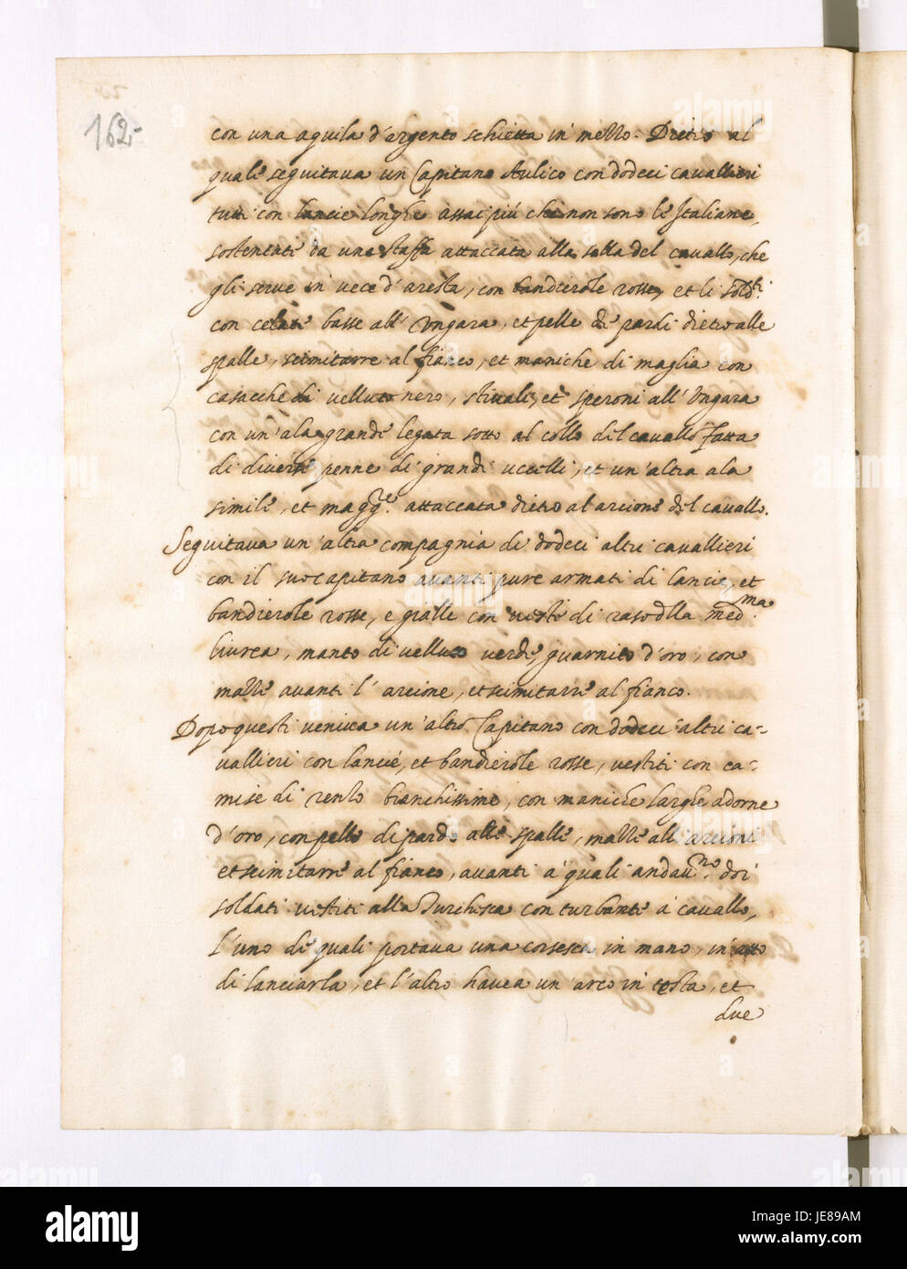 Ein weiterer Eintrag in der „Itinerariusz legata papieskiego“ von Giovanni Paolo Mucante, in dem Kardinal Henryk Gaetanos diplomatische Reise und Interaktionen während seiner Mission als päpstlicher Gesandter beschrieben werden. Stockfoto