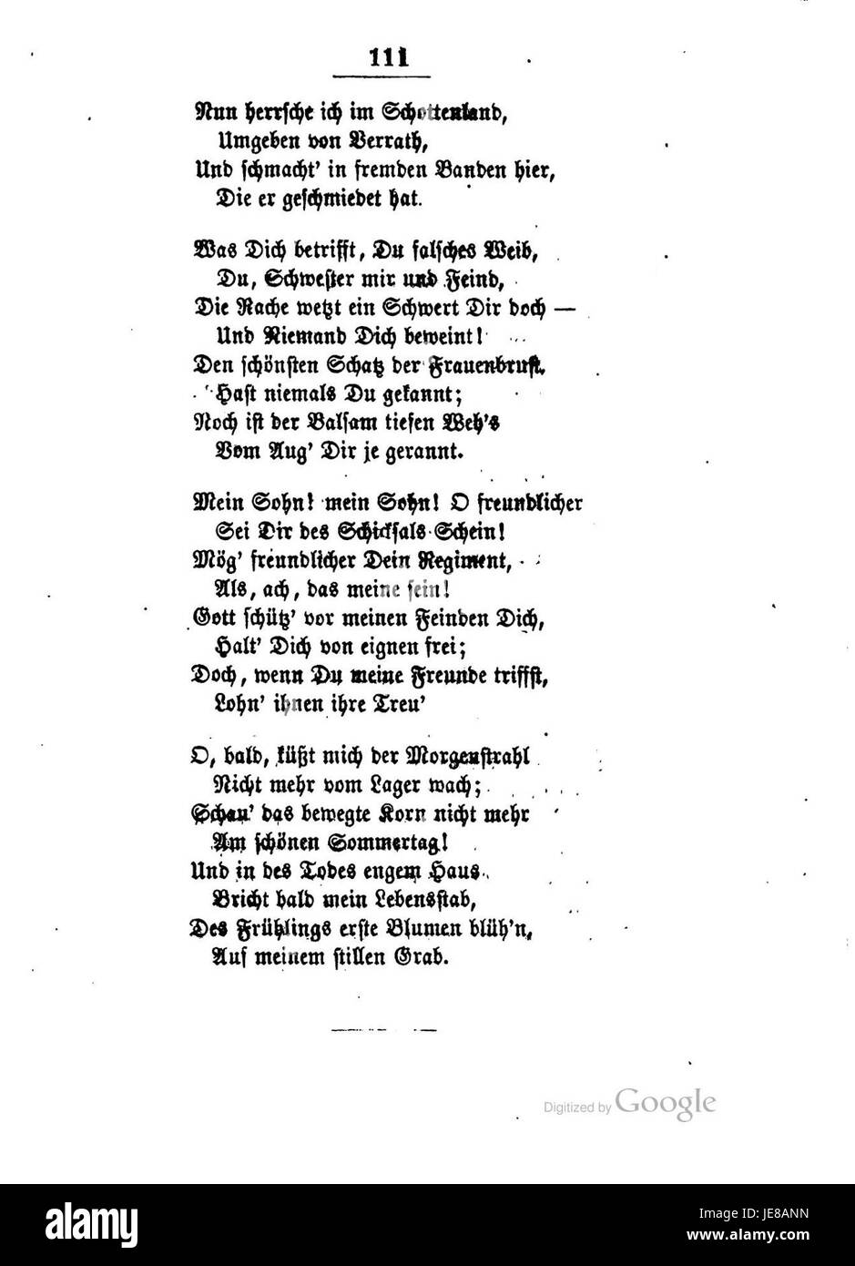 Burns Lieder und Balladen 111 bezieht sich auf eine Sammlung von Liedern und Balladen von Robert Burns, die schottische Volkstraditionen und das kulturelle Erbe widerspiegeln. Stockfoto