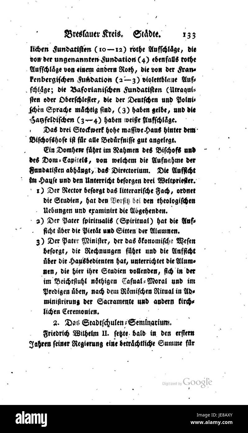"Beschreibung Schlesien VI 133" bezieht sich auf eine historische oder geografische Beschreibung Schlesiens. Dies könnte Teil einer größeren Sammlung über die Geschichte der Region sein. Stockfoto