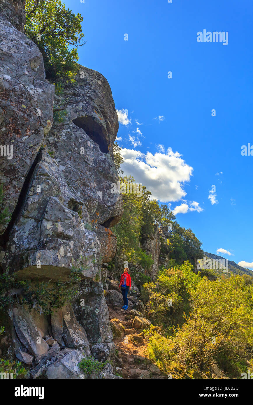 Wandern in Sardinien (Golgo-Baunei) Stockfoto