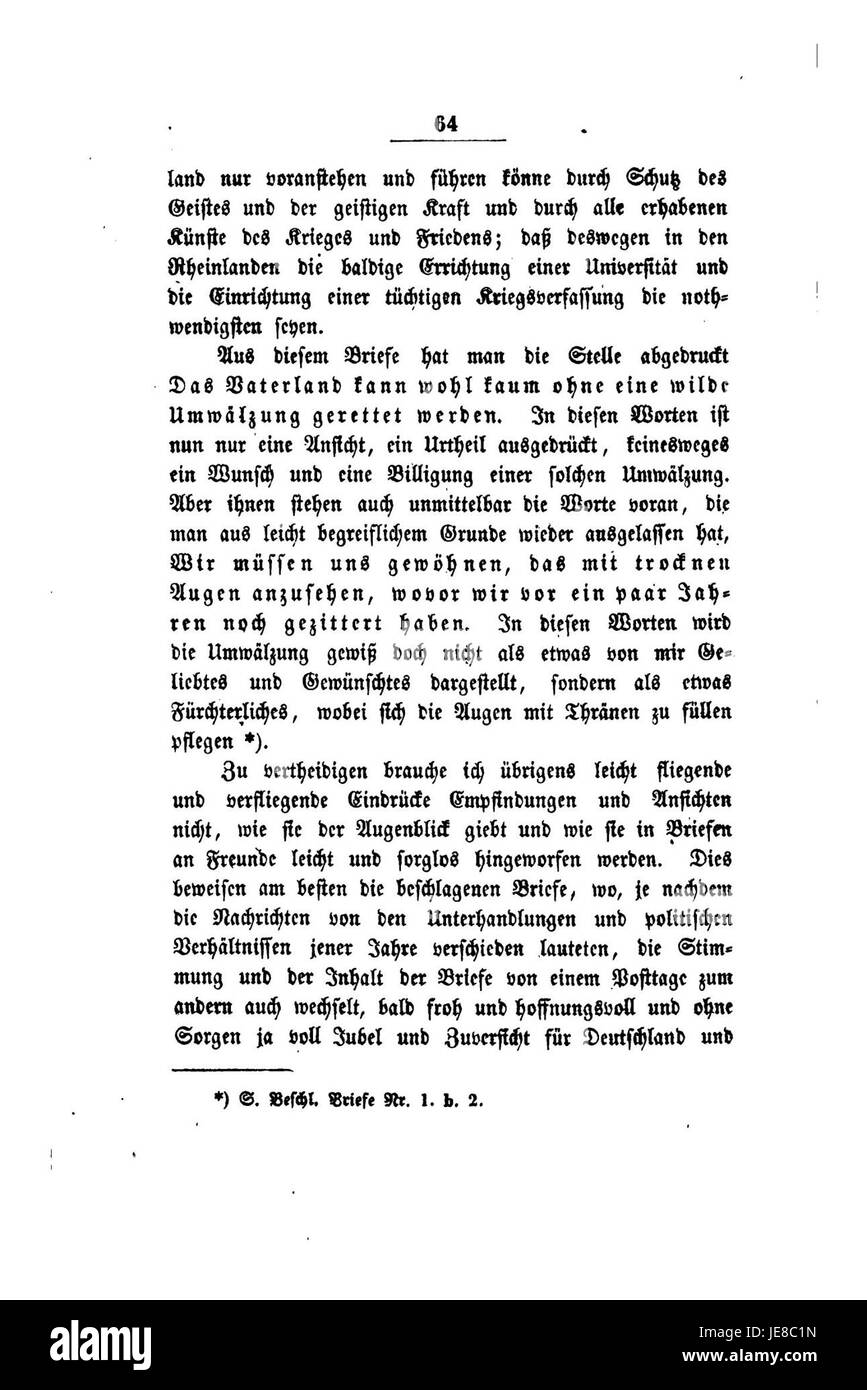 „De Bericht aus seinem Leben“ von Ernst Moritz Arndt ist eine Autobiografie, die seine persönlichen Erfahrungen und Einblicke in das deutsche Leben und die Politik des 19. Jahrhunderts beschreibt. Stockfoto