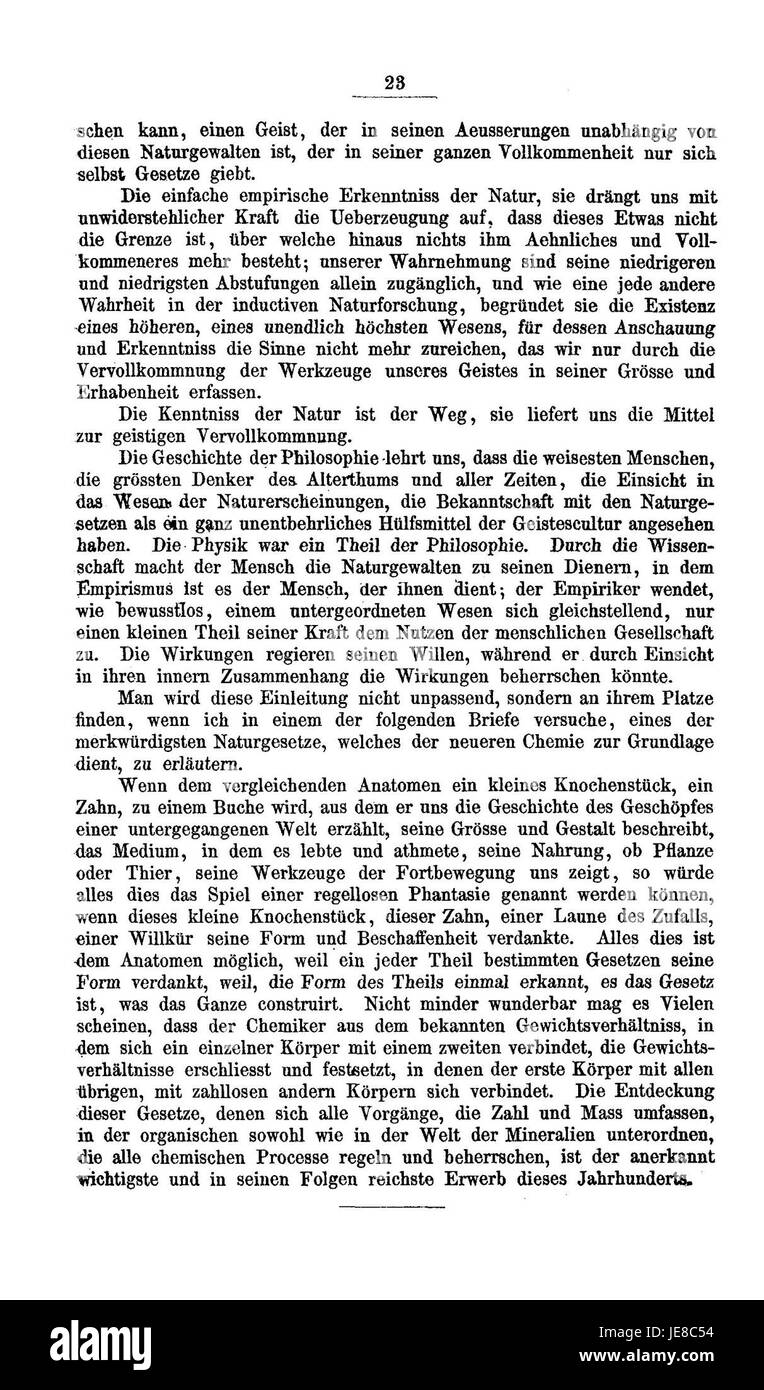 Ein Band der „de chemische Briefe“ von Justus von Liebig, in dem er seine bahnbrechenden Beiträge zur organischen Chemie, insbesondere im Bereich Düngemittel und Agrarchemie, thematisiert. Stockfoto
