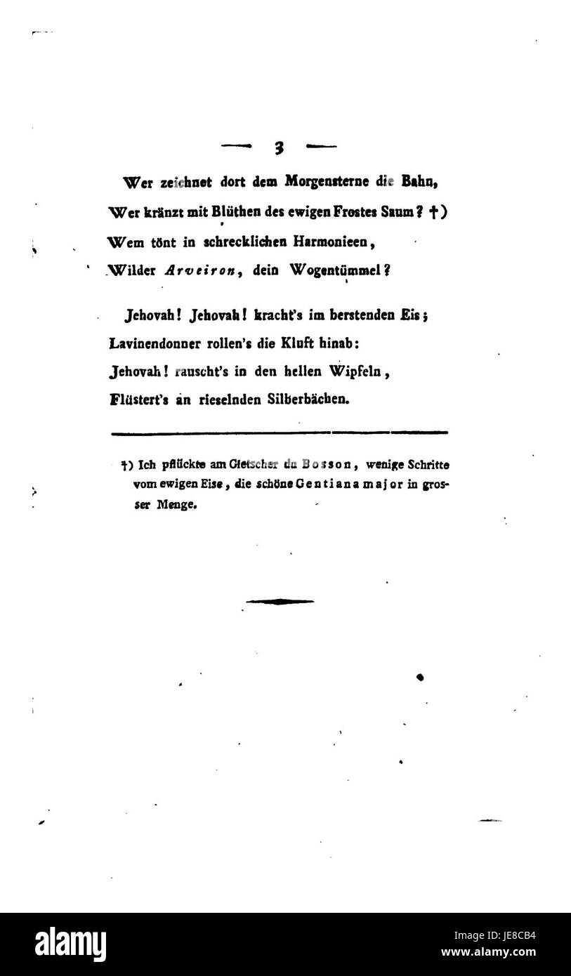 Eine Seite aus dem Werk *de Gedichte* von Brun, einer Sammlung von Gedichten, die Themen der europäischen Literatur reflektieren. Das Bild zeigt Bruns poetischen Stil und Beiträge zur literarischen Szene des 18. Jahrhunderts. Stockfoto