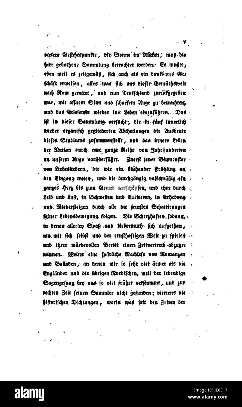Die Altteutschen Volks-Meisterlieder sind eine Sammlung alter deutscher Volkslieder aus Heidelberg, die traditionelle Musik und poetische Formen bewahrt, die für das deutsche Kulturerbe von Bedeutung sind. Stockfoto