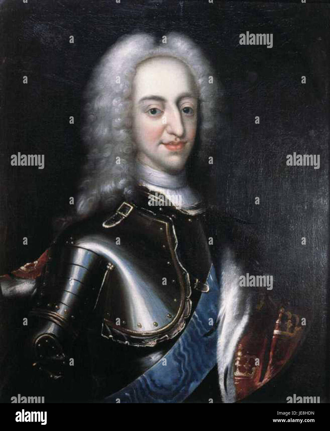 Dieses Bild bezieht sich auf Christian VI., eine historische Figur, wahrscheinlich ein dänischer oder norwegischer Monarch, aus dem 18. Jahrhundert, die in einer spezifischen historischen Referenz oder einem Bild dokumentiert ist. Stockfoto