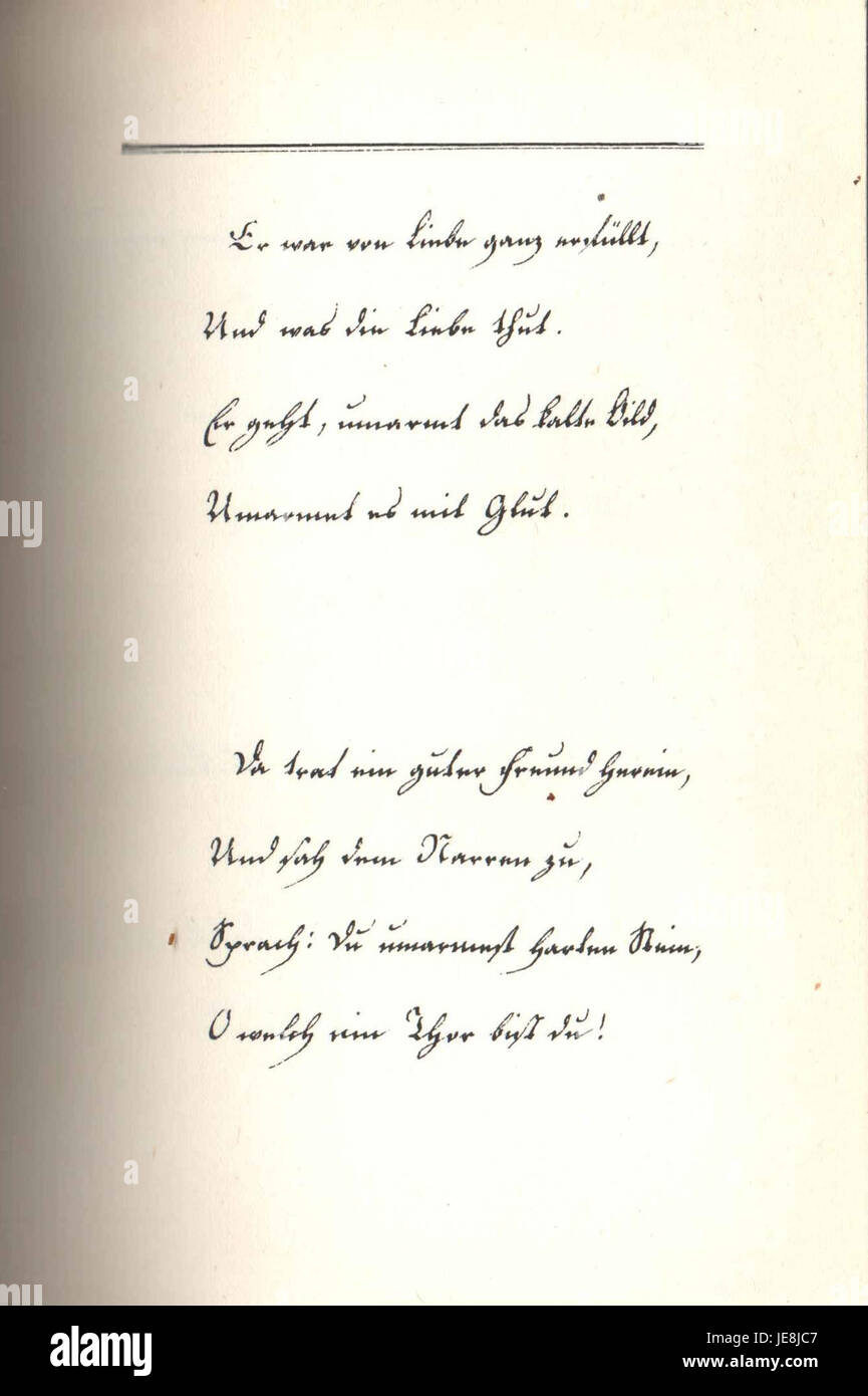 Dieses Manuskript von J.W. Goethe enthält Schriften über seine Korrespondenz oder Werke über Annette. Das Dokument spiegelt Goethes literarisches Erbe und seine Auseinandersetzung mit menschlichen Emotionen und Beziehungen in seinen Werken wider. Stockfoto