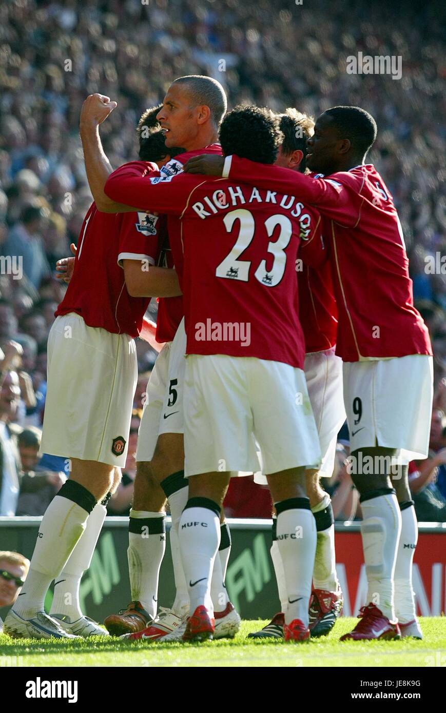 RIO-CARRICK & RICHARDSON MANCHESTER UNITED V SPURS OLD TRAFFORD MANCHESTER ENGLAND 9. September 2006 Stockfoto