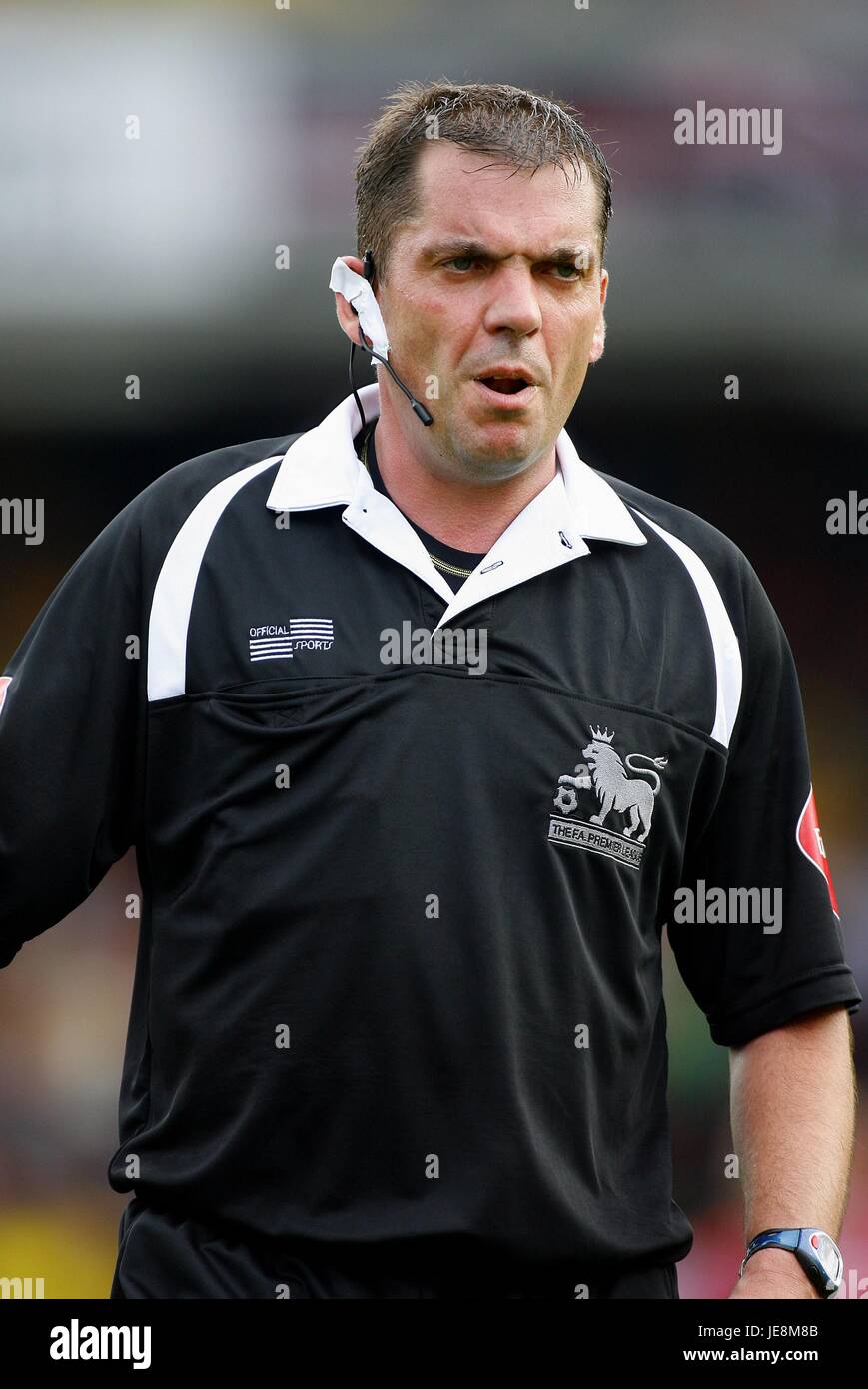 PHIL DOWD PREMIERSHIP Schiedsrichter VICARAGE ROAD WATFORD ENGLAND 26. August 2006 Stockfoto
