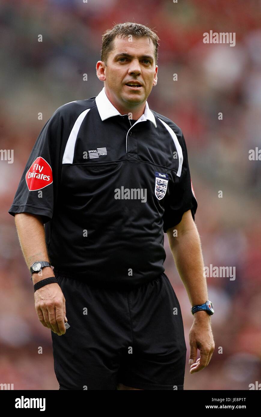 PHIL DOWD PREMIERSHIP Schiedsrichter OLD TRAFFORD MANCHESTER ENGLAND 12. August 2006 Stockfoto