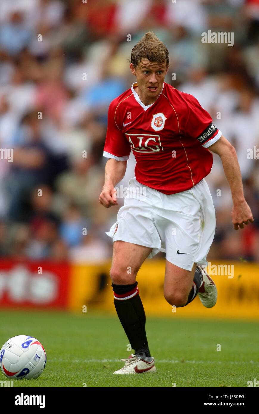 OLE GUNNAR SOLSKJAER PRESTON V MANCHESTER UTD DEEPDALE PRESTON ENGLAND 29. Juli 2006 Stockfoto