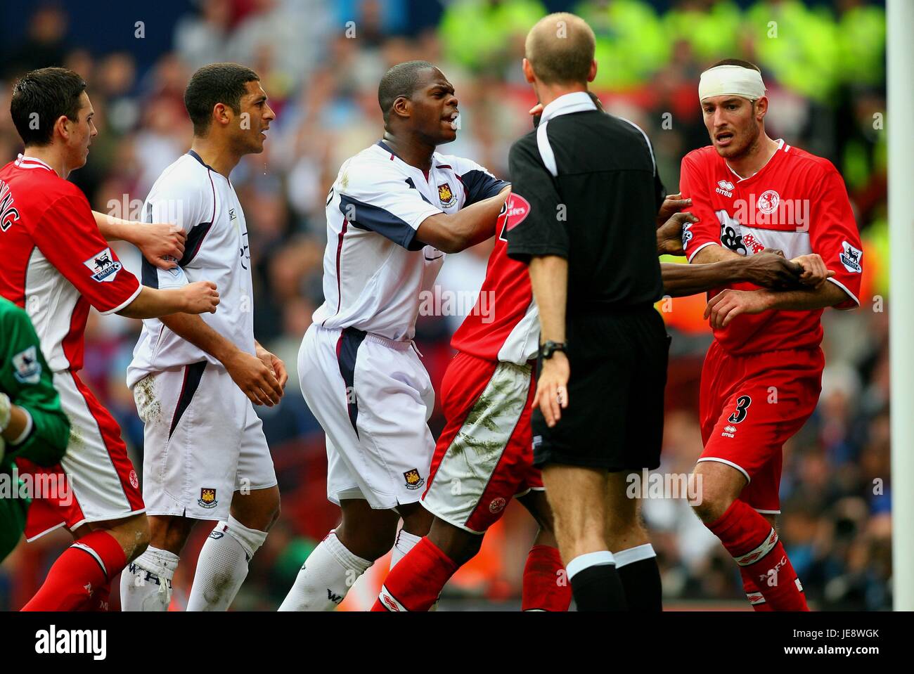 NIGEL REO-COKER & MIKE RILEY MIDDLESBROUGH V WEST HAM UTD VILLA PARK BIRMINGHAM 23. April 2006 Stockfoto