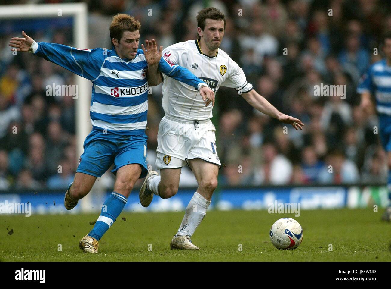 LIAM MILLER & BOBBY zu vermitteln, dass LEEDS UNITED V Lesung ELLAND ROAD LEEDS Großbritannien 15. April 2006 Stockfoto