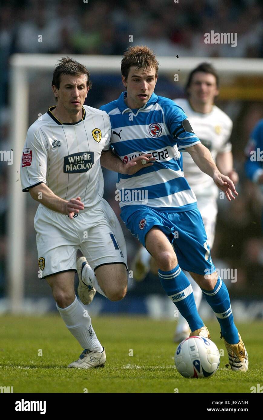 LIAM MILLER & BOBBY zu vermitteln, dass LEEDS UNITED V Lesung ELLAND ROAD LEEDS Großbritannien 15. April 2006 Stockfoto