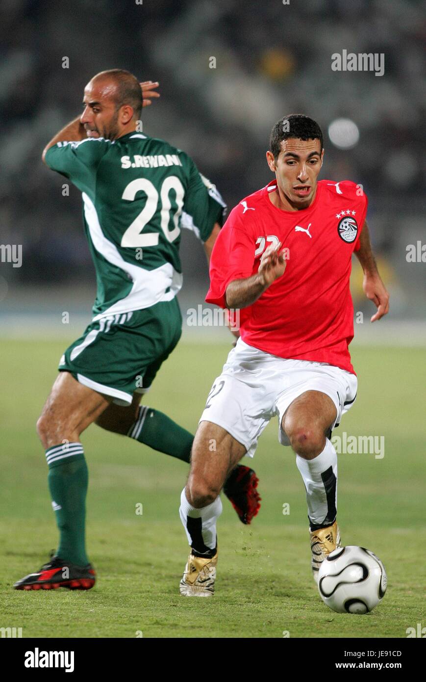 MOHAMED BARAKAT & AHMED SAED Ägypten V Libyen Stadion Kairo 20. Januar 2006 Stockfoto