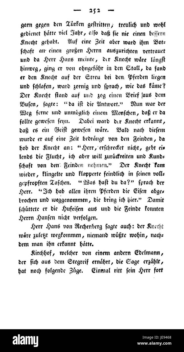 Deutsche Sagen ist eine Sammlung deutscher Volksmärchen, die von den Brüdern Grimm zusammengestellt wurde. Band 1, Seite 2884, enthält eine Vielzahl traditioneller deutscher Geschichten, Mythen und Legenden, die die reiche Volkskunde Deutschlands veranschaulichen. Die Geschichten spiegeln das kulturelle Erbe, die Werte und Traditionen des deutschen Volkes wider. Stockfoto