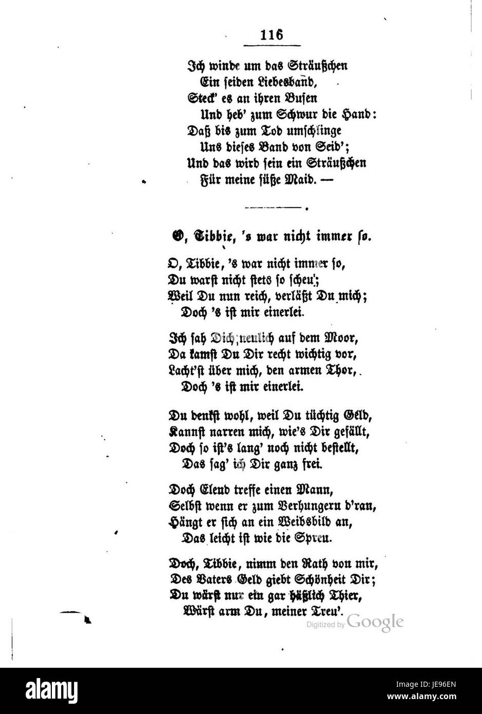 Burns Lieder und Balladen ist eine Sammlung von Liedern und Balladen des berühmten schottischen Dichters Robert Burns. Dieses Werk umfasst seine bemerkenswertesten poetischen und musikalischen Beiträge zur schottischen Literatur. Stockfoto