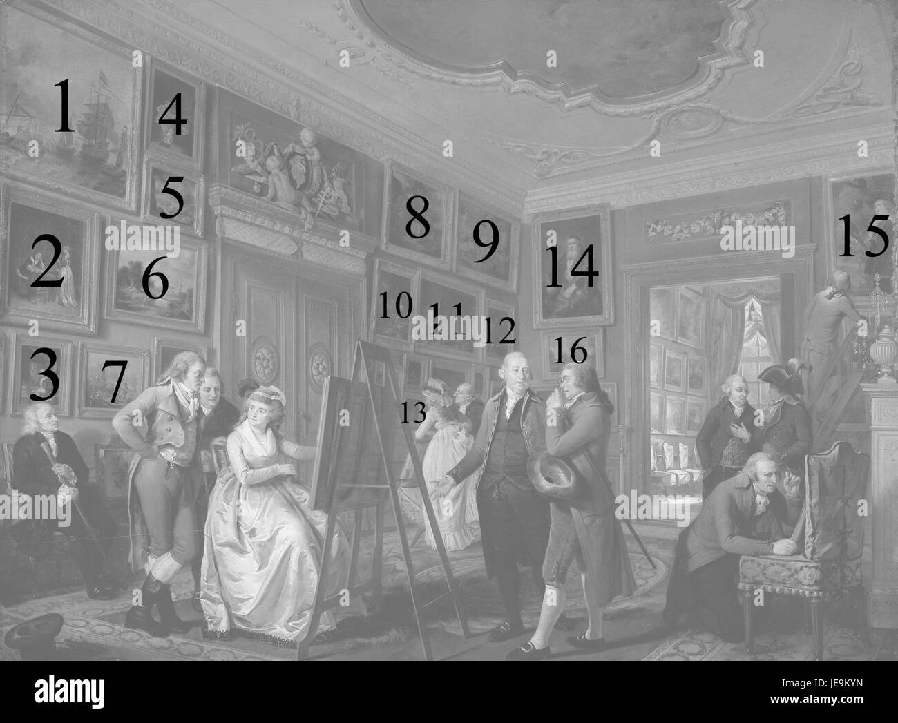 De Kunstgalerij van Jan Gildemeester Jansz Rijksmuseum SK-A-4100 Kunstwerke nummeriert Stockfoto