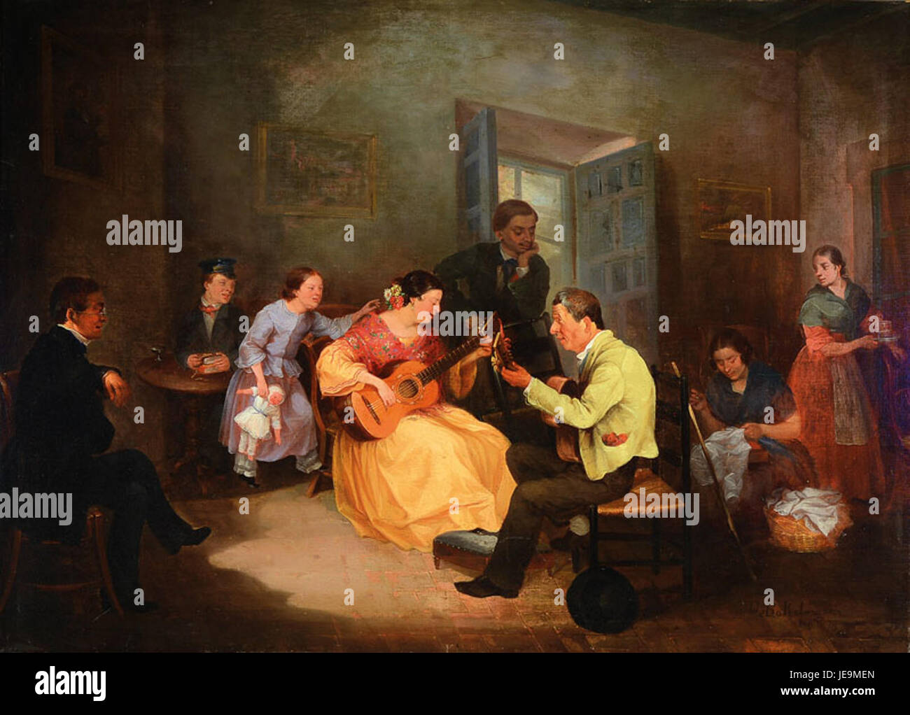 Christian Ludwig Bokelmanns Spanischer Musikabend ist ein musikalisches Werk aus dem Jahr 1878, das von spanischer Musik und Kultur inspiriert wurde. Die Komposition fängt die Rhythmen und Traditionen der spanischen Volksmusik ein und spiegelt die musikalische Vielfalt Europas wider. Stockfoto