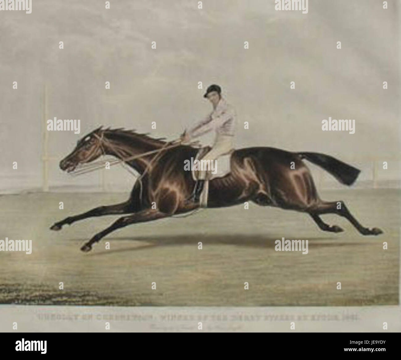 Das Coronation Derby ist ein jährlich stattfindendes Pferderennen in Großbritannien, das für seine Geschichte und sein Prestige gefeiert wird. Es zeigt die besten Reittalente, wobei die Gewinner oft in der Welt des Pferderennsports bekannt werden. Stockfoto