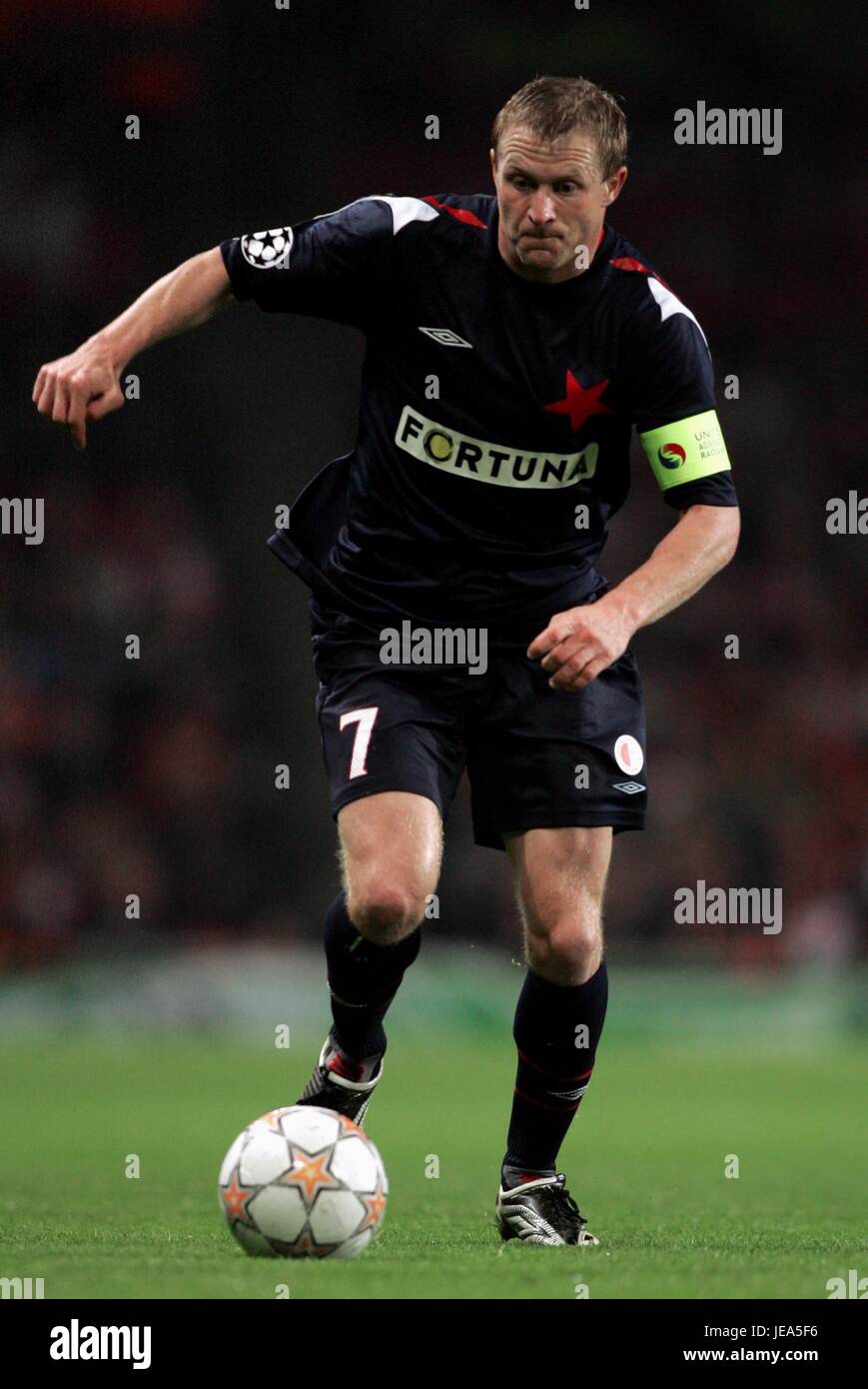 STANISLAW VLCEK SLAVIA Prag EMIRATES Stadion LONDON Großbritannien 23. Oktober 2007 Stockfoto