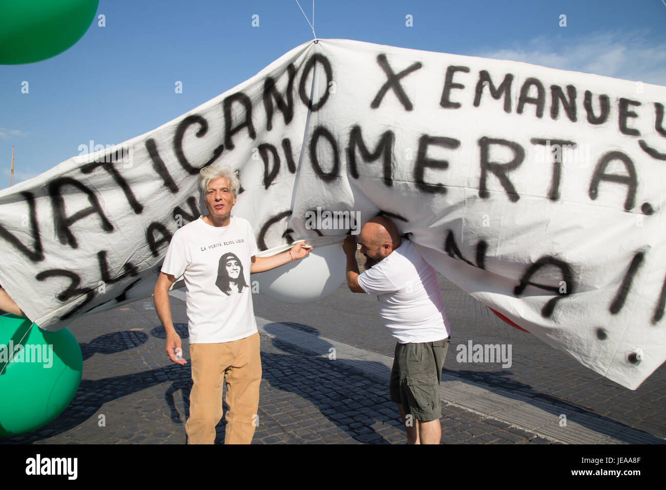 Roma, Italien. 22. Juni 2017. Pietro Orlandi, Bruder von Emanuela Orlandi Credit: Matteo Nardone/Pacific Press/Alamy Live News Stockfoto