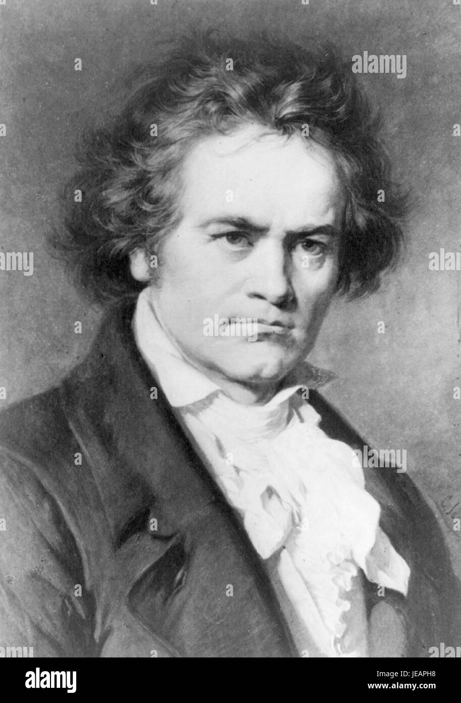 Ludwig van Beethoven, ein deutscher Komponist und Pianist, ist eine der einflussreichsten Persönlichkeiten der westlichen Klassik. Bekannt für seine Sinfonien, Sonaten und Opern, prägen seine Werke auch heute die klassische Musik. Stockfoto Ludwig van Beethoven, ein deutscher Komponist und Pianist, ist eine der einflussreichsten Persönlichkeiten der westlichen Klassik. Bekannt für seine Sinfonien, Sonaten und Opern, prägen seine Werke auch heute die klassische Musik. Stockfoto