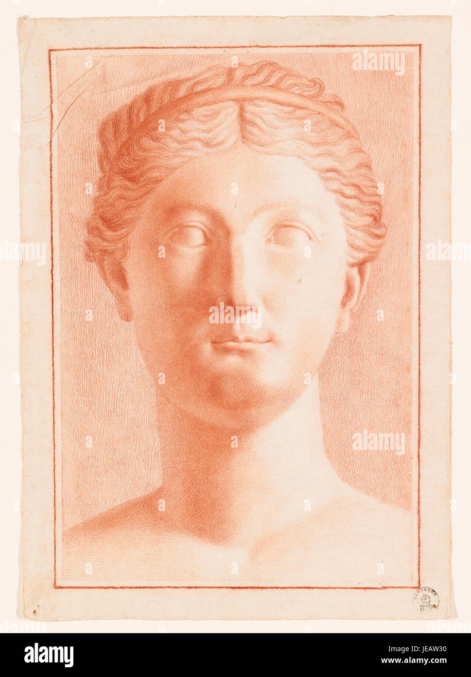 Das Campana-Oberhaupt der Kaiserin Sabina, das im Museum für italienische Kunst (MIA) untergebracht ist, ist eine römische Porträtbüste, die die Ehefrau des Kaisers Hadrian darstellt. Die Skulptur fängt ihren würdevollen Ausdruck und die idealisierte Darstellung römischer Reichsfrauen im 2. Jahrhundert ein. Stockfoto