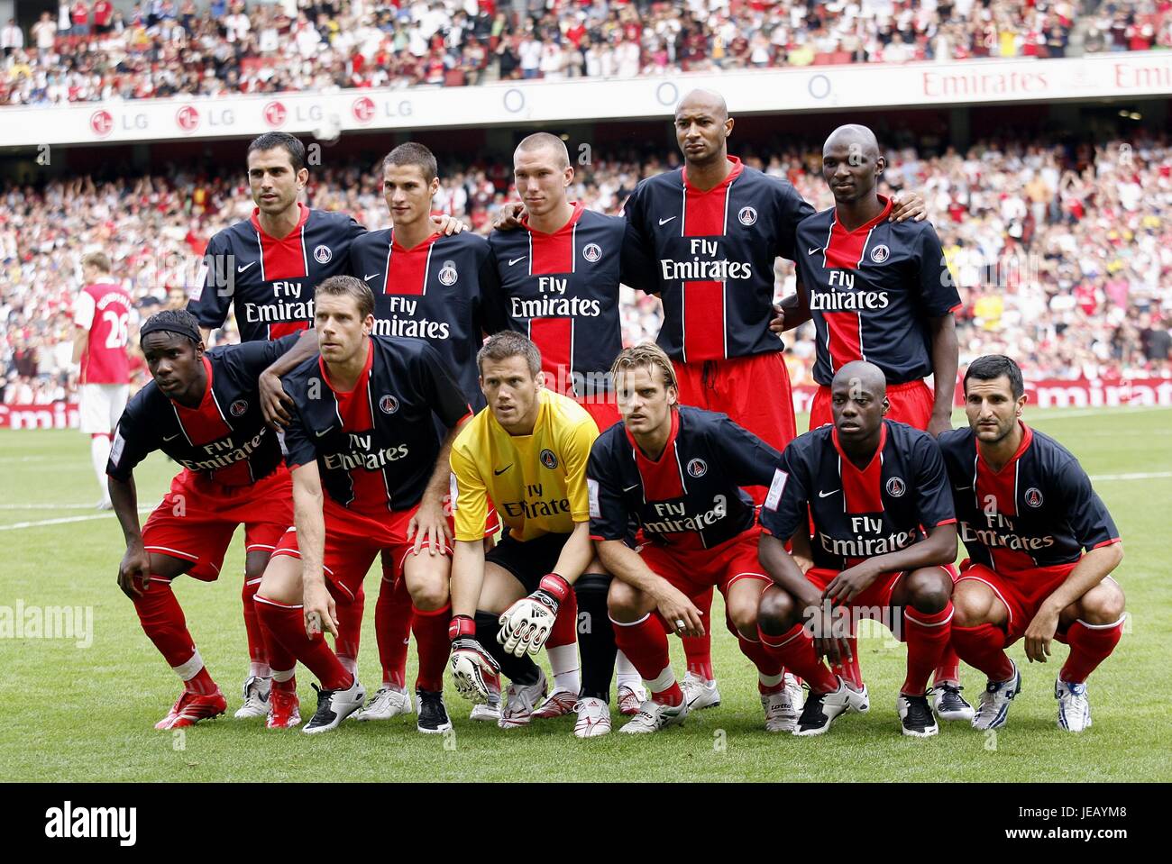 TEAM Gruppe PARIS SAINT-GERMAIN EMIRATES Stadion ARSENAL LONDON 28. Juli 2007 Stockfoto
