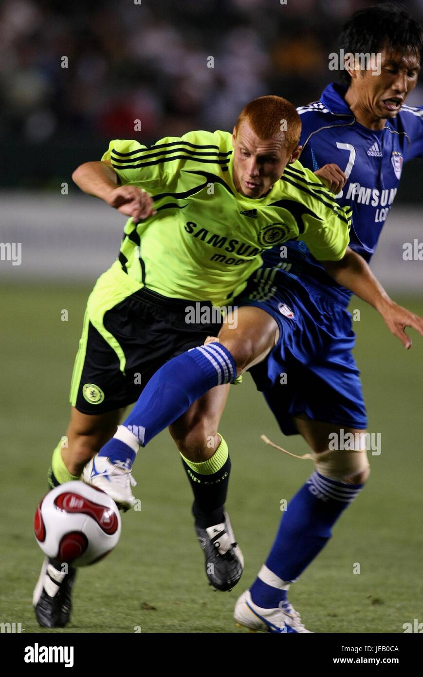 STEVE SIDWELL KIM JIN WOO CHELSEA V SUWON BLUEWINGS HOME DEPOT Center CARSON LOS ANGELES USA 17. Juli 2007 Stockfoto