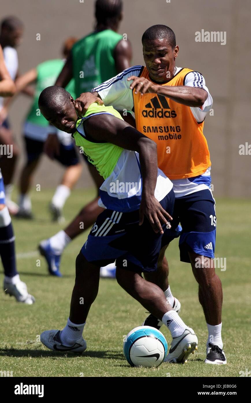 FLORENT MALOUDA LASSANA DIARR CHELSEA UCLA WESTWOOD LOS ANGELES Kalifornien USA 12. Juli 2007 Stockfoto