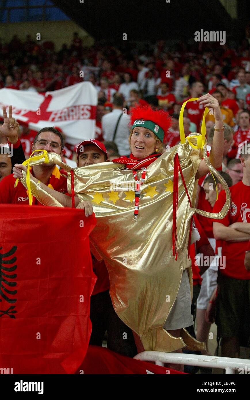 LIVERPOOL-FANS AC MILAN V LIVERPOOL Olympiastadion Athen 23. Mai 2007 Stockfoto