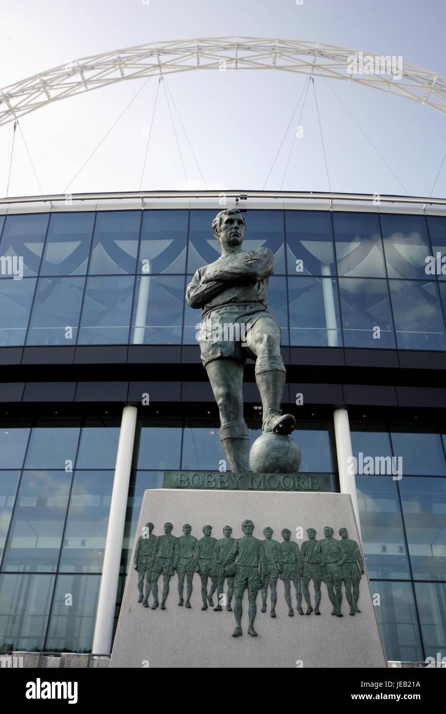 BOBBY MOORE STATUE WEMBLEY Stadion LONDON WEMBLEY Stadion LONDON ENGLAND 19. Mai 2007 Stockfoto