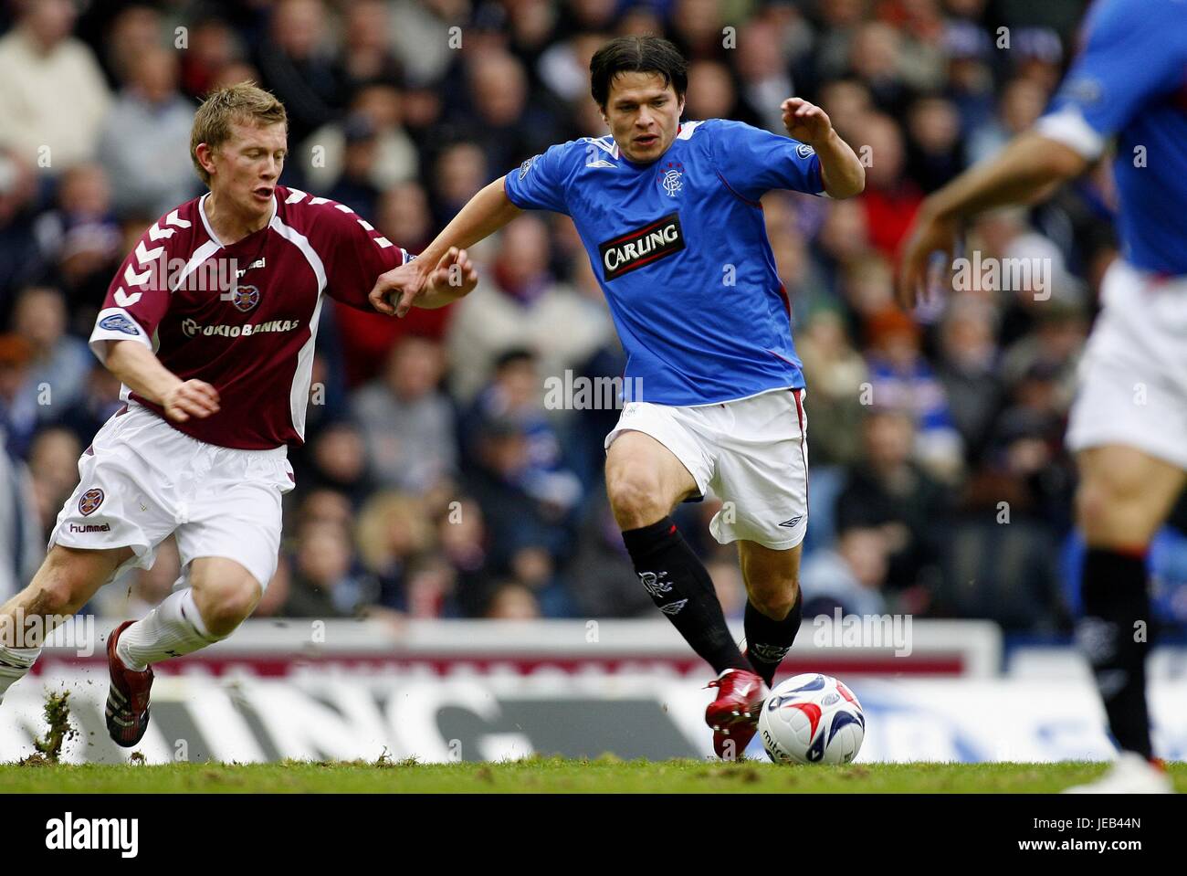 ANDREW DRIVER & LIBOR SIONKO RANGERS V Herzen IBROX GLASGOW Schottland 27. Januar 2007 Stockfoto