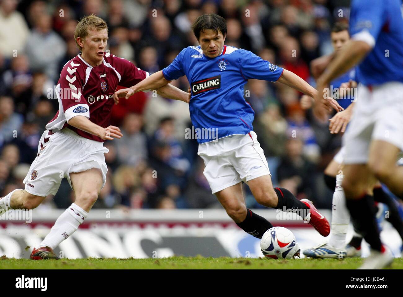 LIBOR SIONKO & ANDREW DRIVER RANGERS V Herzen IBROX GLASGOW Schottland 27. Januar 2007 Stockfoto