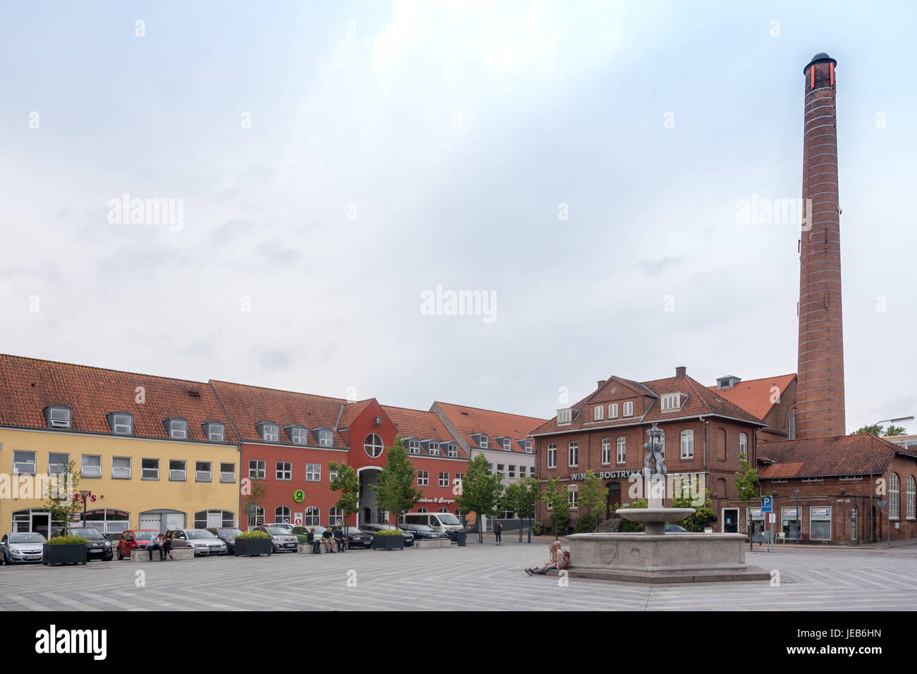 Haderslev ist eine dänische Stadt Region des südlichen Dänemark mit einer Bevölkerung von 21,574. Die Stadt und die administrative Haderslev Kommune Stockfoto