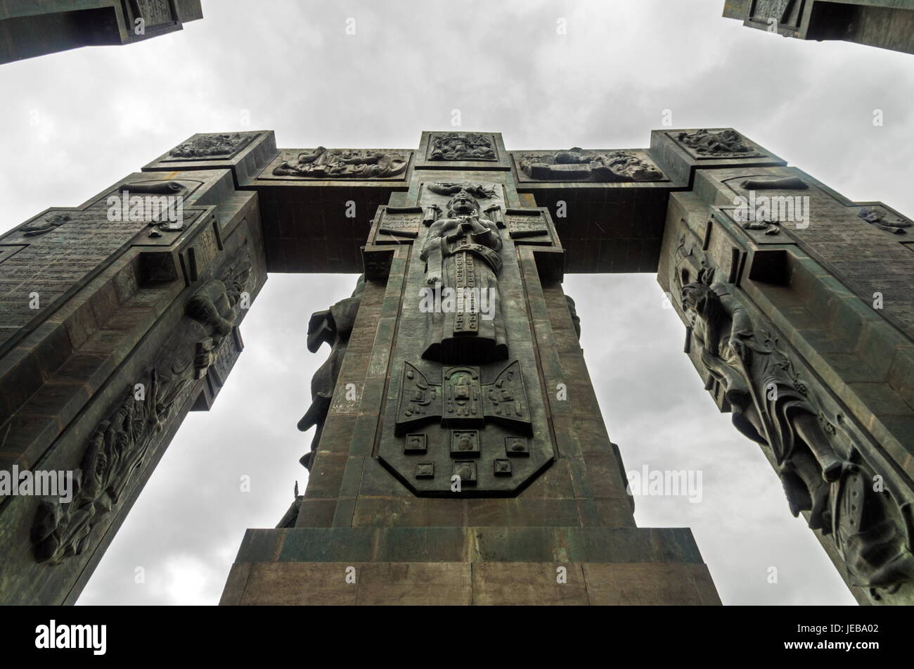 Tiflis, Georgien - 24 Mai 2016: Monument Komplex von kartlis tskhovreba in Tiflis. Es bedeutet, dass georgische Tiflis Georgien leben. Stockfoto