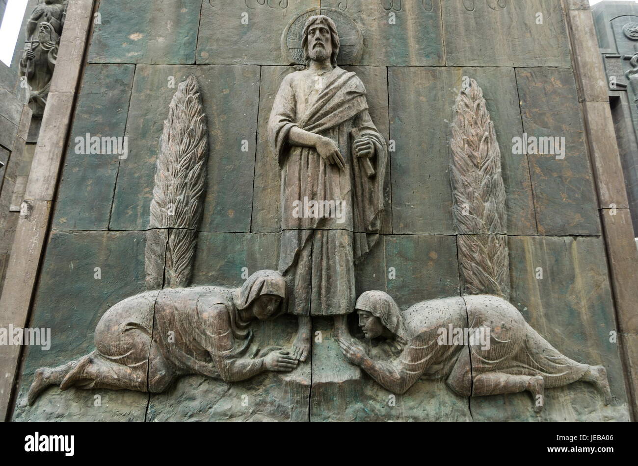 Tiflis, Georgien - 24 Mai 2016: Monument Komplex von kartlis tskhovreba in Tiflis. Es bedeutet, dass georgische Tiflis Georgien leben. Stockfoto