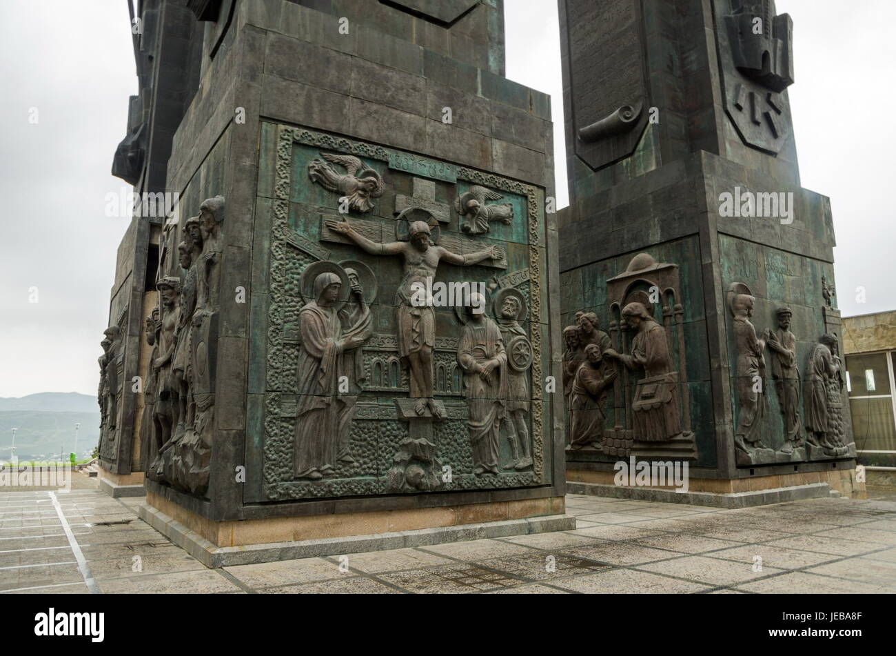 Tiflis, Georgien - 24 Mai 2016: Monument Komplex von kartlis tskhovreba in Tiflis. Es bedeutet, dass georgische Tiflis Georgien leben. Stockfoto