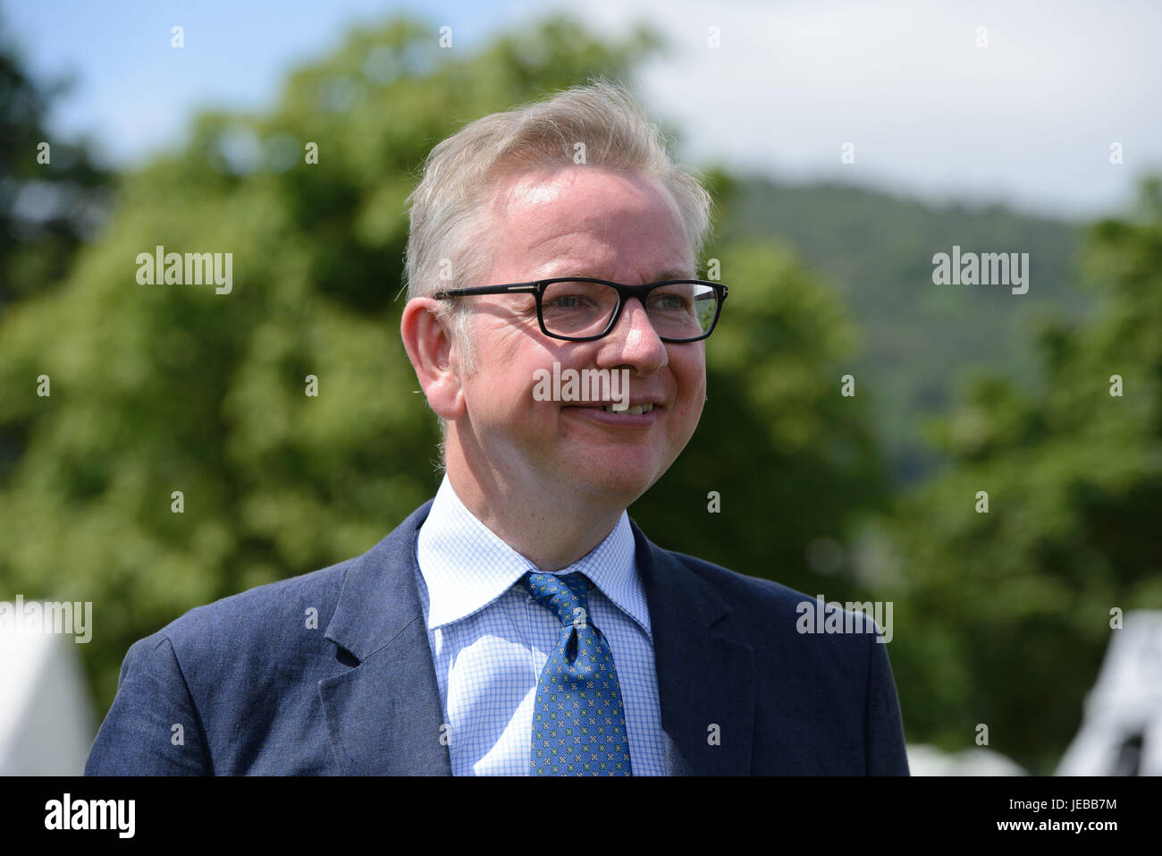 Michael Andrew Gove, ein britischer konservativer Politiker, Secretary Of State for Environment, Food and Rural Affairs. Im Royal zeigen drei Grafschaften, Stockfoto